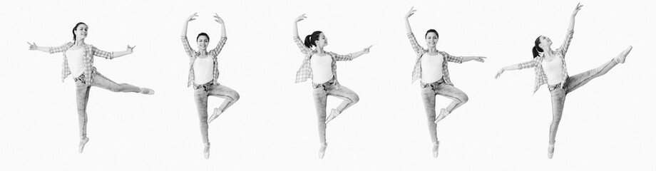 Dancing girl collage