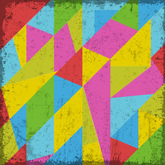 Grunge Colored vintage desi Geometric Pattern Design background