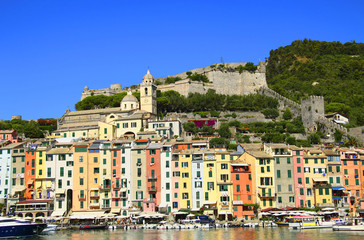 Obraz premium Beautiful fisherman town of Portovenere near Cinque Terre, Liguria, Italy