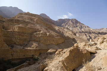 Wadi Arugot River, ein Gedi nature reserve, dead sea, Israel