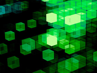 Fototapeta premium Cubes structure - abstract digitally generated image