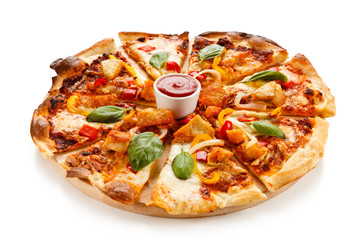     Pizza with chicken 
