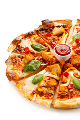     Pizza with chicken 