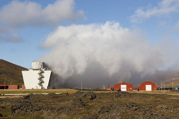 Fototapeta na wymiar Krafla geothermal power station in northern Iceland