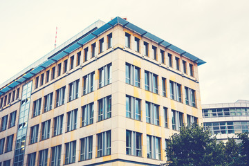 Fototapeta na wymiar marble office building in bright colors