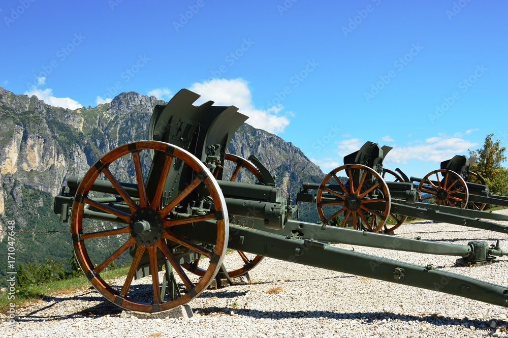 Wall mural Cannon carriage of the first world war