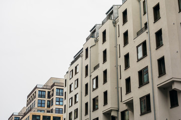 modern architecture on cloudy background