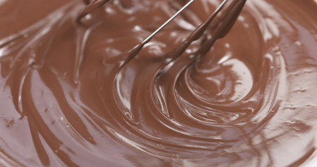 mix milk chocolate with whisk