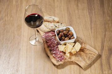 italian antipasti appetizers on table