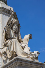 The Column of the Immaculate Conception stands in Piazza Mignanelli in front of the Spanish Embassy in Rome, and steps away from Piazza di Spagna.