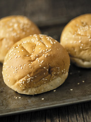 rustic hamburger bun