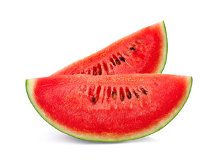 Sliced of watermelon isolated on white background