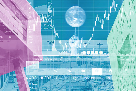 Real estate problems and Business  manipulation crisis background with graph in retro color style.