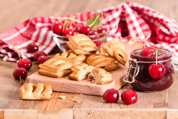 Cherry pastry pies. 