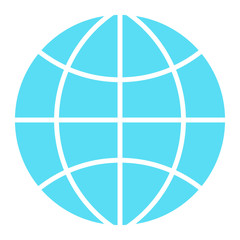 Globe icon. Flat design vector symbol