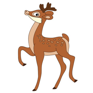 Vector Cute Cartoon Deer