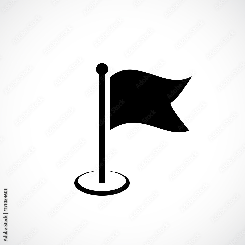 Poster Flag silhouette vector icon