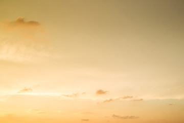 Beautiful cloudy sky when the sunset after big rainning.