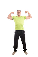 Fototapeta na wymiar muscular athlete man