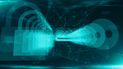Secure fintech global money tansfer using blockchain encrypted digital money 