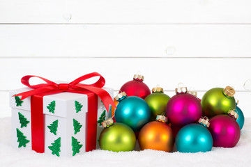 Weihnachten Weihnachtsgeschenke Geschenke Holz Hintergrund Weihnachtskarte