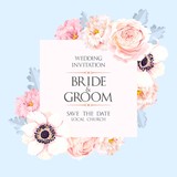 Vintage wedding invitation