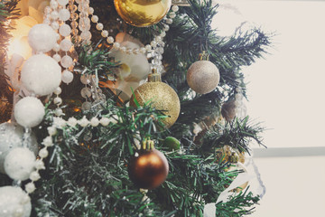 Modern christmas tree decoration background