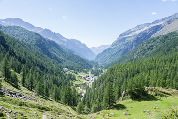 Gressoney Valley (Monte Rosa) in Italy