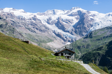 Gressoney Valley (Monte Rosa) in Italy