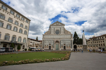 FLORENCE (FIRENZE), JULY 28, 2017 - Santa Maria Novella church in Florence (Firenze), Tuscany, Italy.