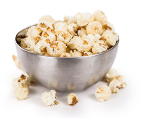 Popcorn isolated on white