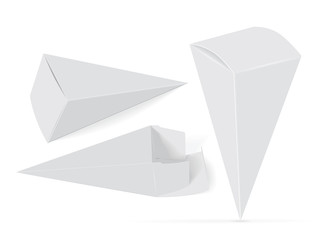 Paper triangular box for your design and logo