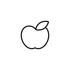 apple fruit line black icon