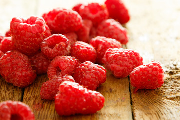 Fresh raspberries