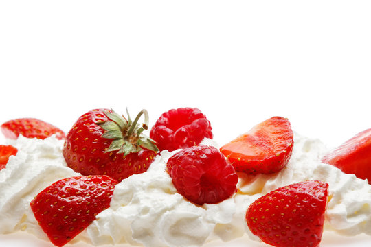 Berries and whipped cream