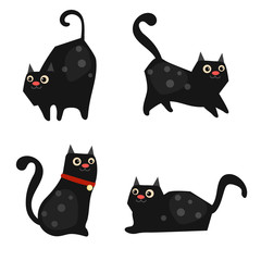 Set of cute cats