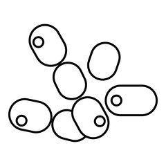Coccus bacilli icon , outline style