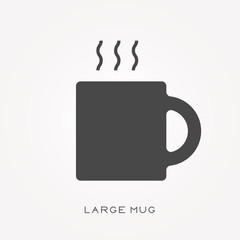 Silhouette icon large mug