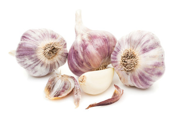 garlic isolated on white background
