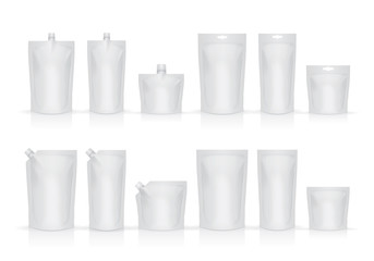 Doy pack  for your design and logo. Easy to change colors. Mock Up. Blank vector. Template