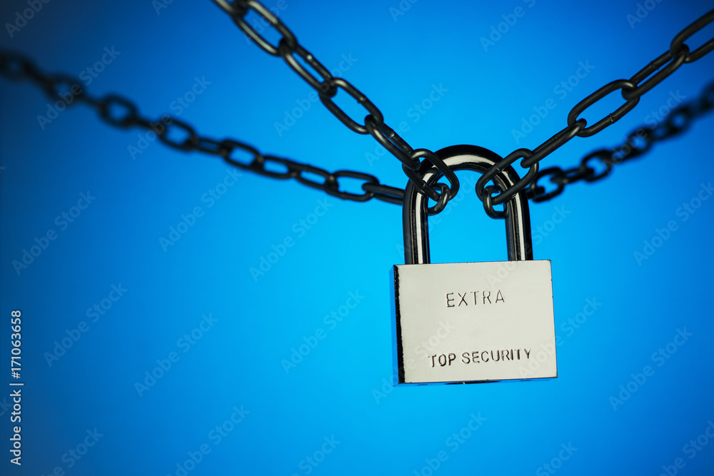 Poster the concept of closure, protection. technology blockchain, encryption of internet traffic.