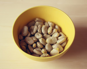A close up of fresh broad beans.