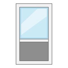 Window frame icon, cartoon style