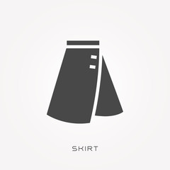 Silhouette icon skirt