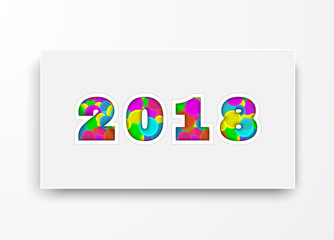 2018 new year greeting card