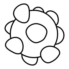 Coronavirus icon , outline style