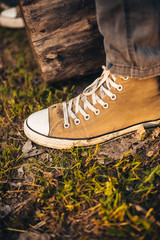 brown vintage sneekers
