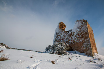 Uluzzo tower after a exceptional snowfall