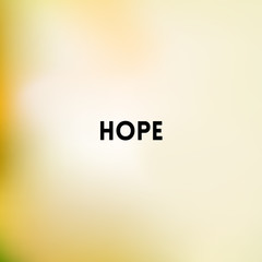 square light gold pastel blurred background - sunset colors With love quote - hope