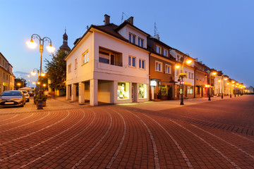 Centre of Zory after sunset. Poland © velishchuk